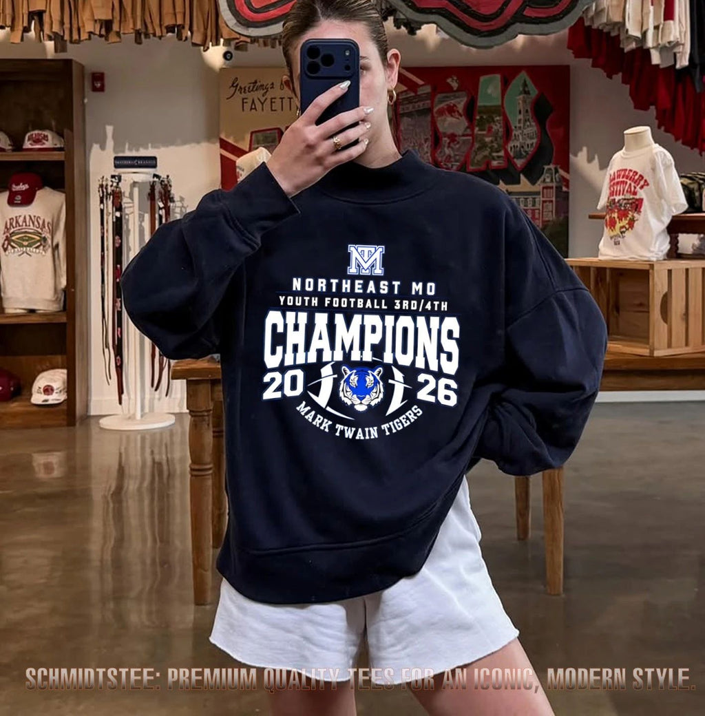 Mark Twain Tigers Northeast Mo Youth Football 3rd-4th Champions 2026 shirt