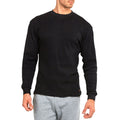 Men's Cotton Thermal Shirts Waffle-Knit Long Sleeve T shirts Thick Outer Sweater