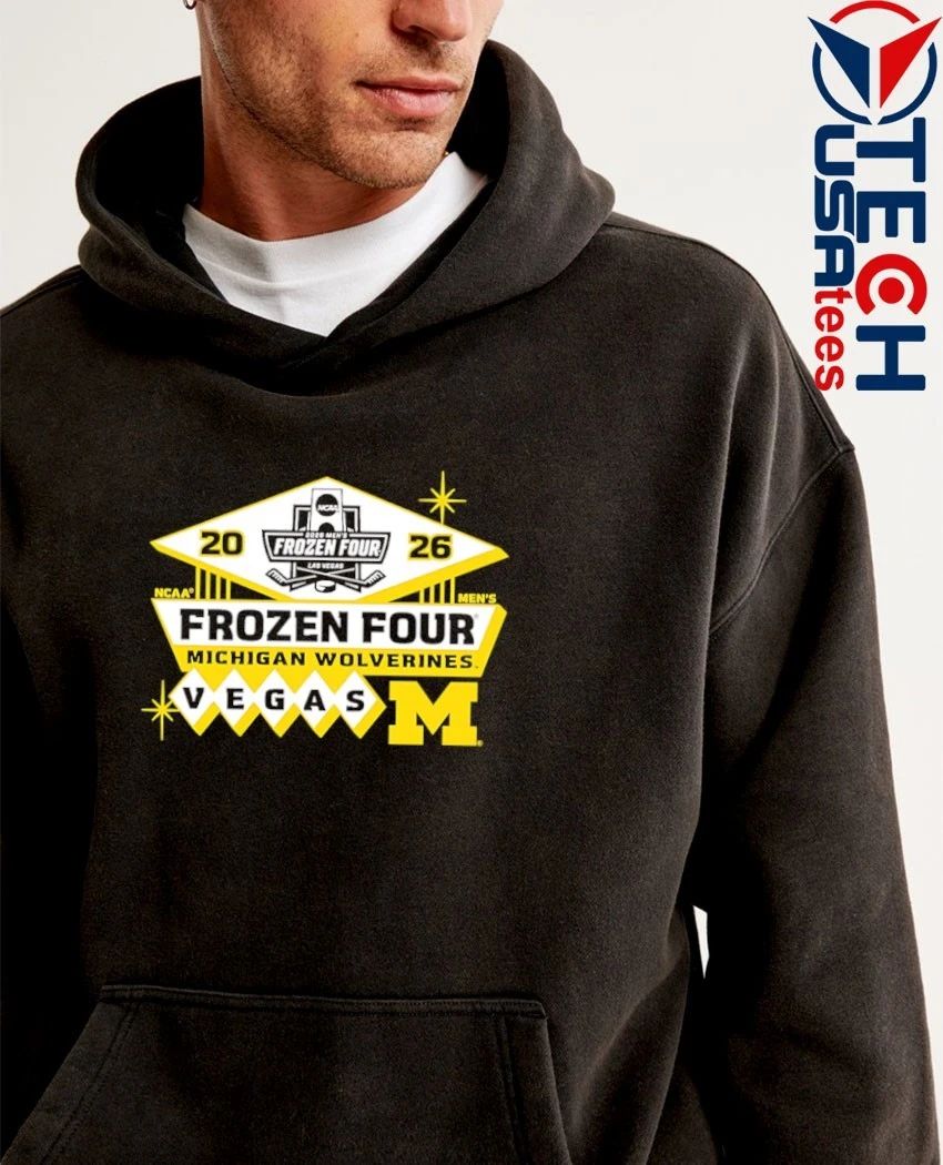 Michigan Wolverines 2026 NCAA Men’s Hockey Frozen Four Vegas logo shirt