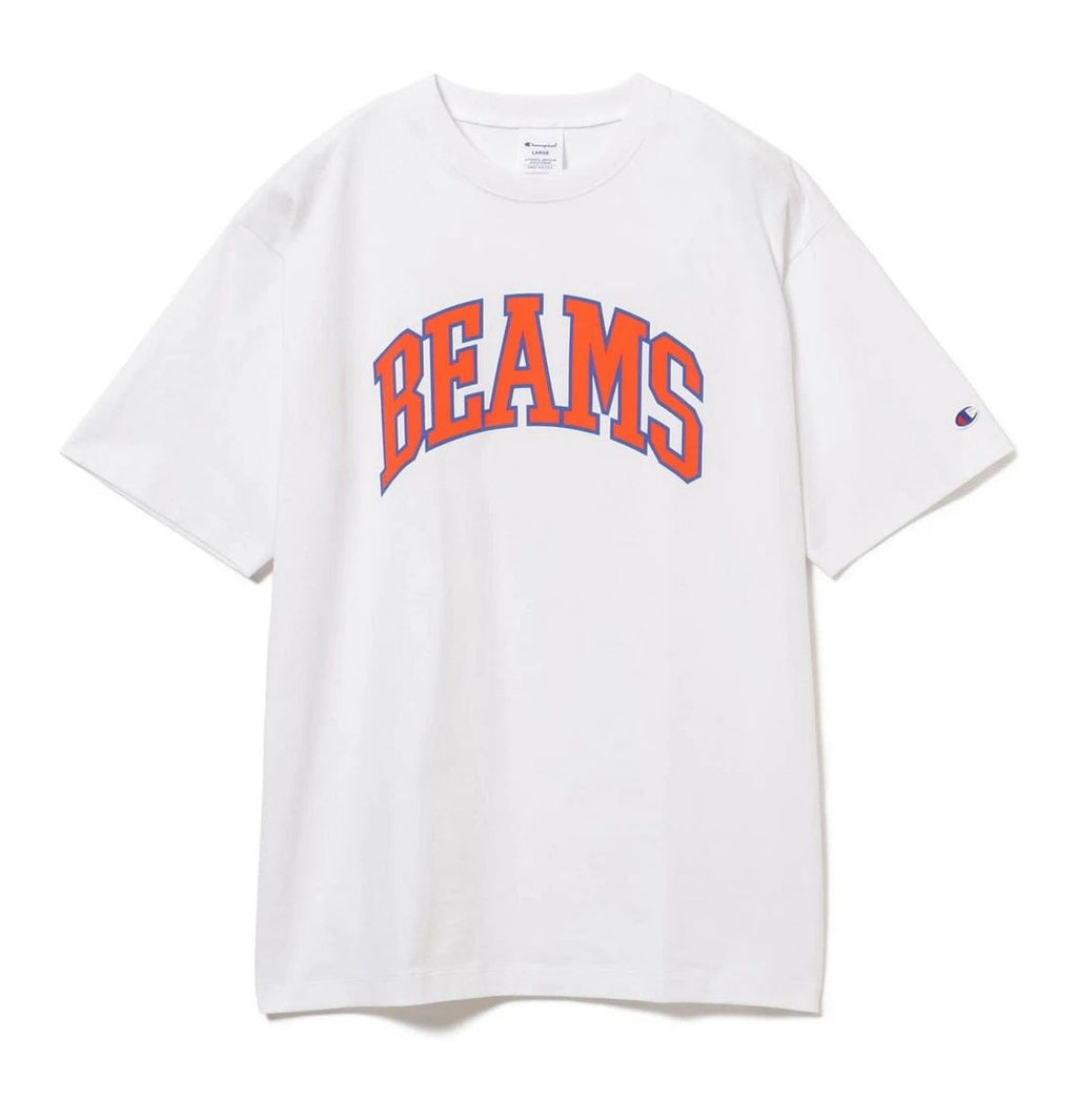 Champion x BEAMS Logo T-Shirt Men's  White Tokyo Streetwear Japan Limited - XL
