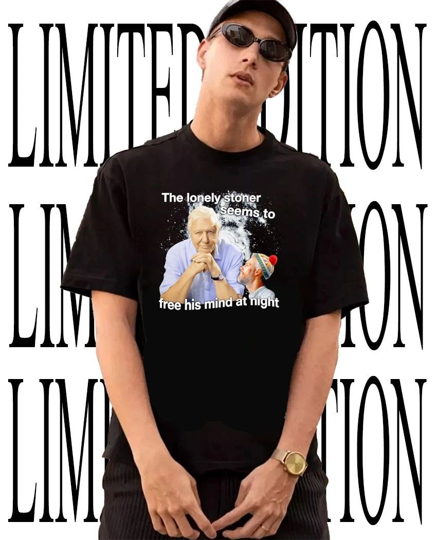 Kid Cudi David Attenborough the lonely stoner seems to free his mind at night collage shirt