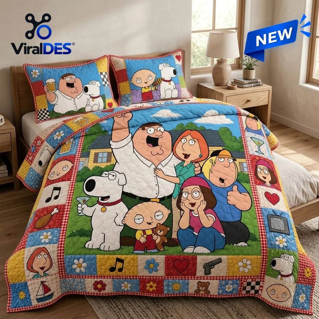 Family Guy Characters Quilted Bedding Set