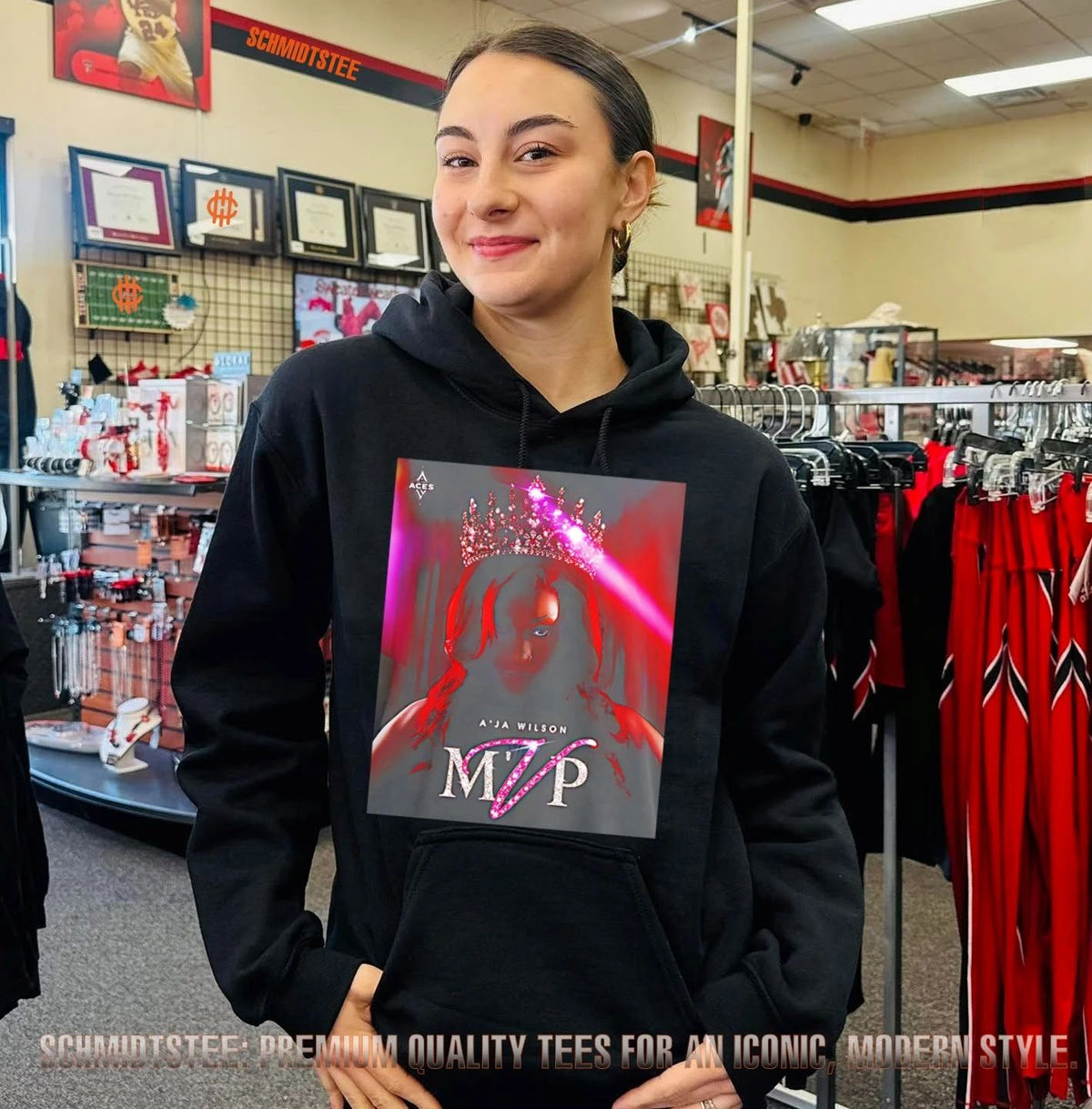 Celebrates A’Ja Wilson Las Vegas Aces Most Valuable Player 2026 5 MVP In History poster shirt
