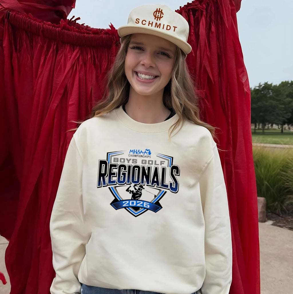 2026 MHSAA Boys Golf Regionals logo shirt