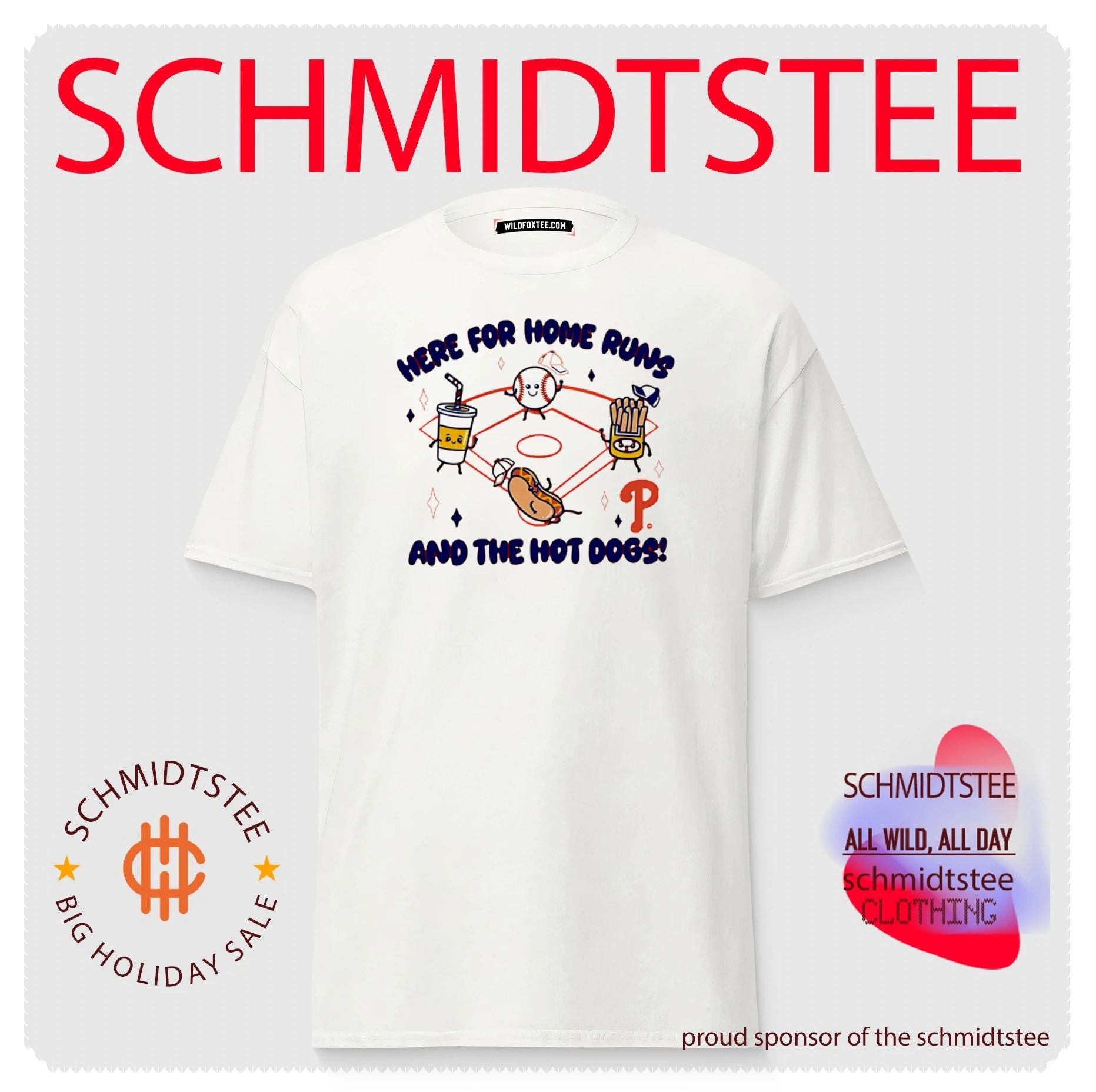 Philadelphia Phillies Snack here for home runs and the hot dogs shirt
