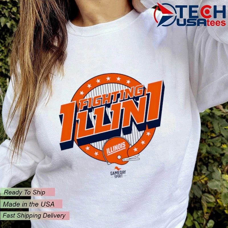 Illinois Fighting Illini Football Gameday Spirit logo shirt