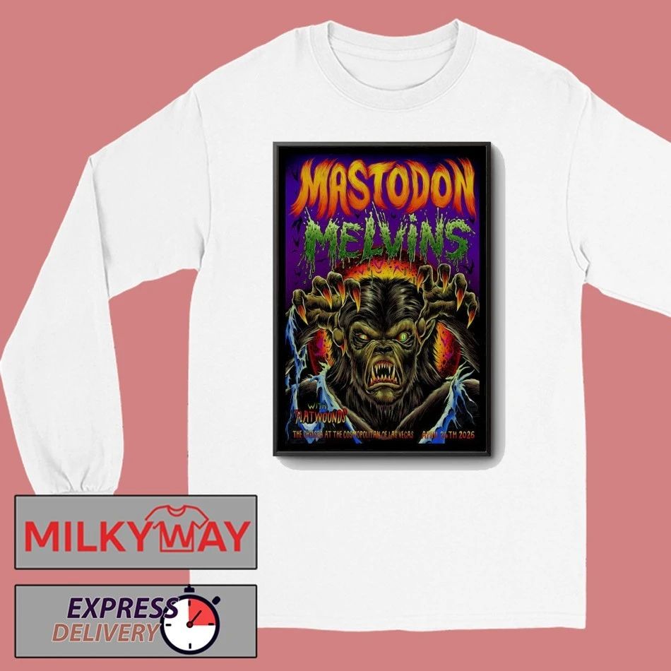Mastodon With Melvins April 24 2026, Las Vegas NV Poster shirt