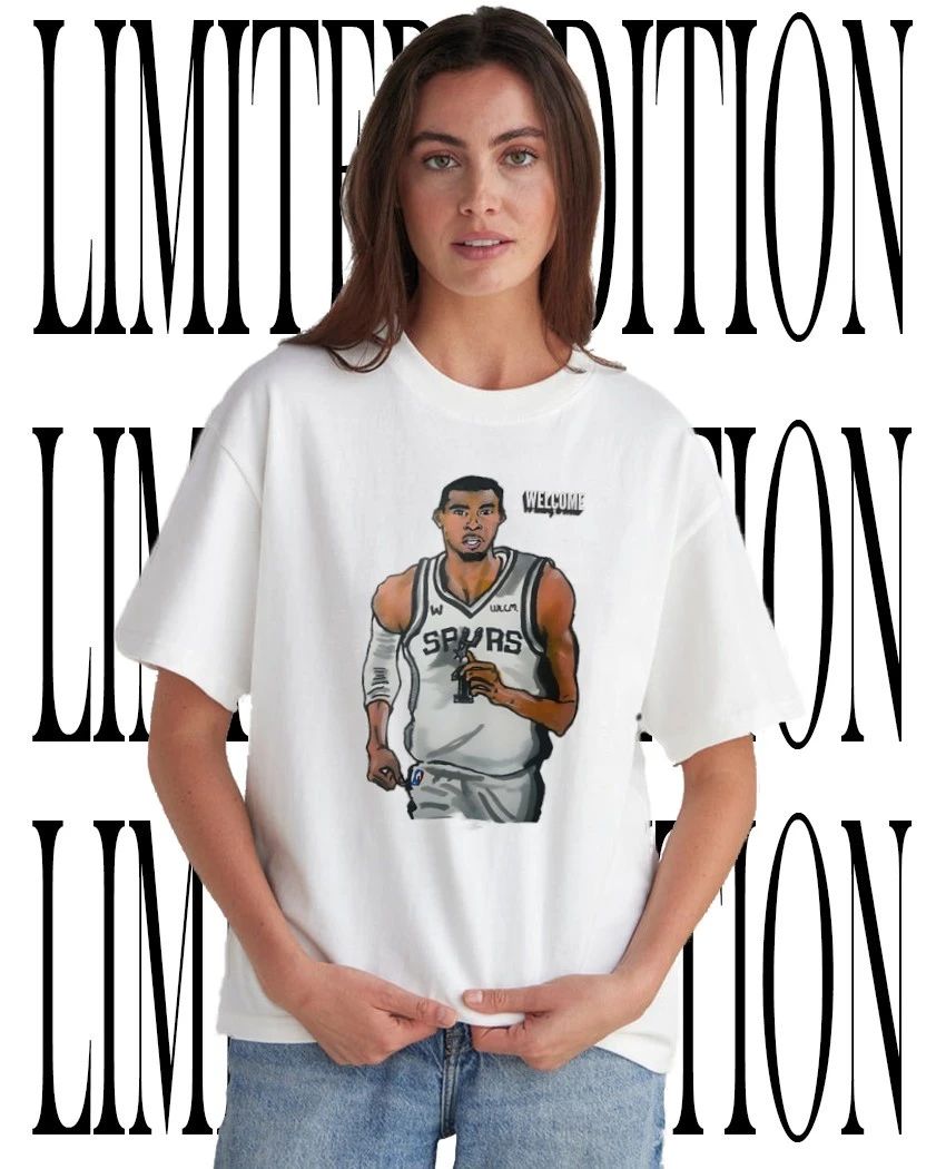 NBA Victor Wembanyama 1 San Antonio Spurs Basketball welcome caricature tee