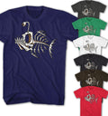 ★Mens Fish Skull Bones Vintage Comic Movie Casual Look T-Shirt New FB13315★
