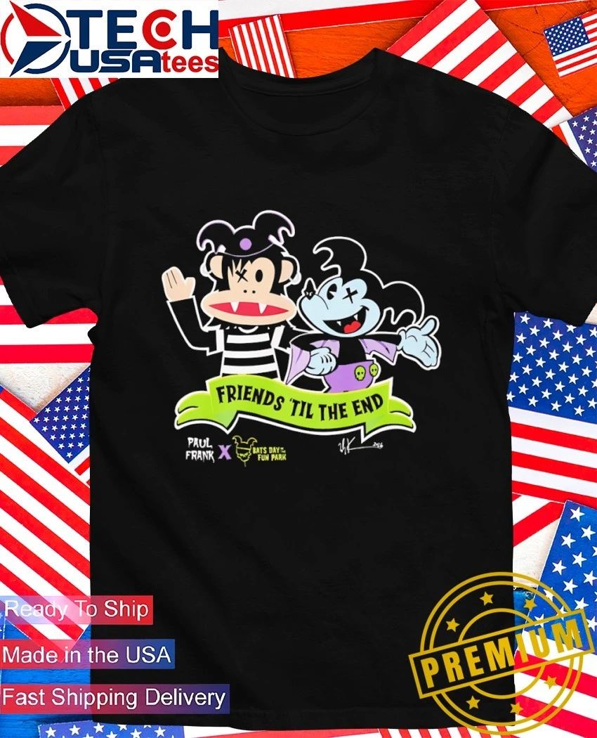 Paul Frank x Bats Day in the Fun Park friends till the end shirt