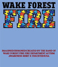 Wake forest fire Fire Department Autism Awareness shirt