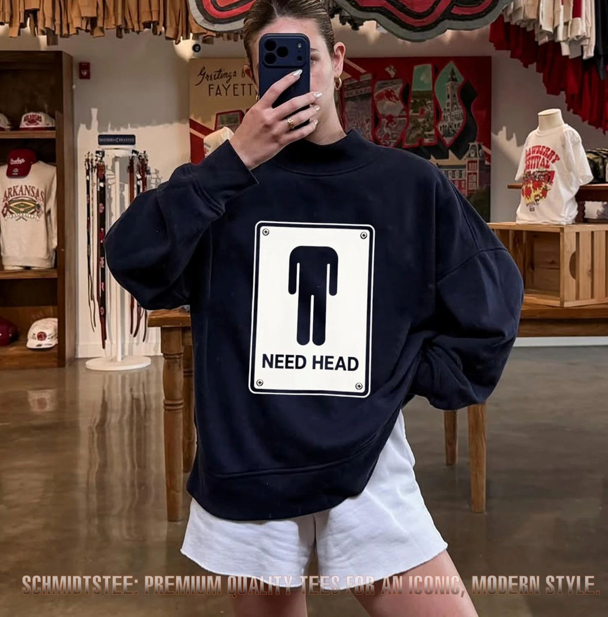 Need Head Minimalist Stick Figure humor shirt