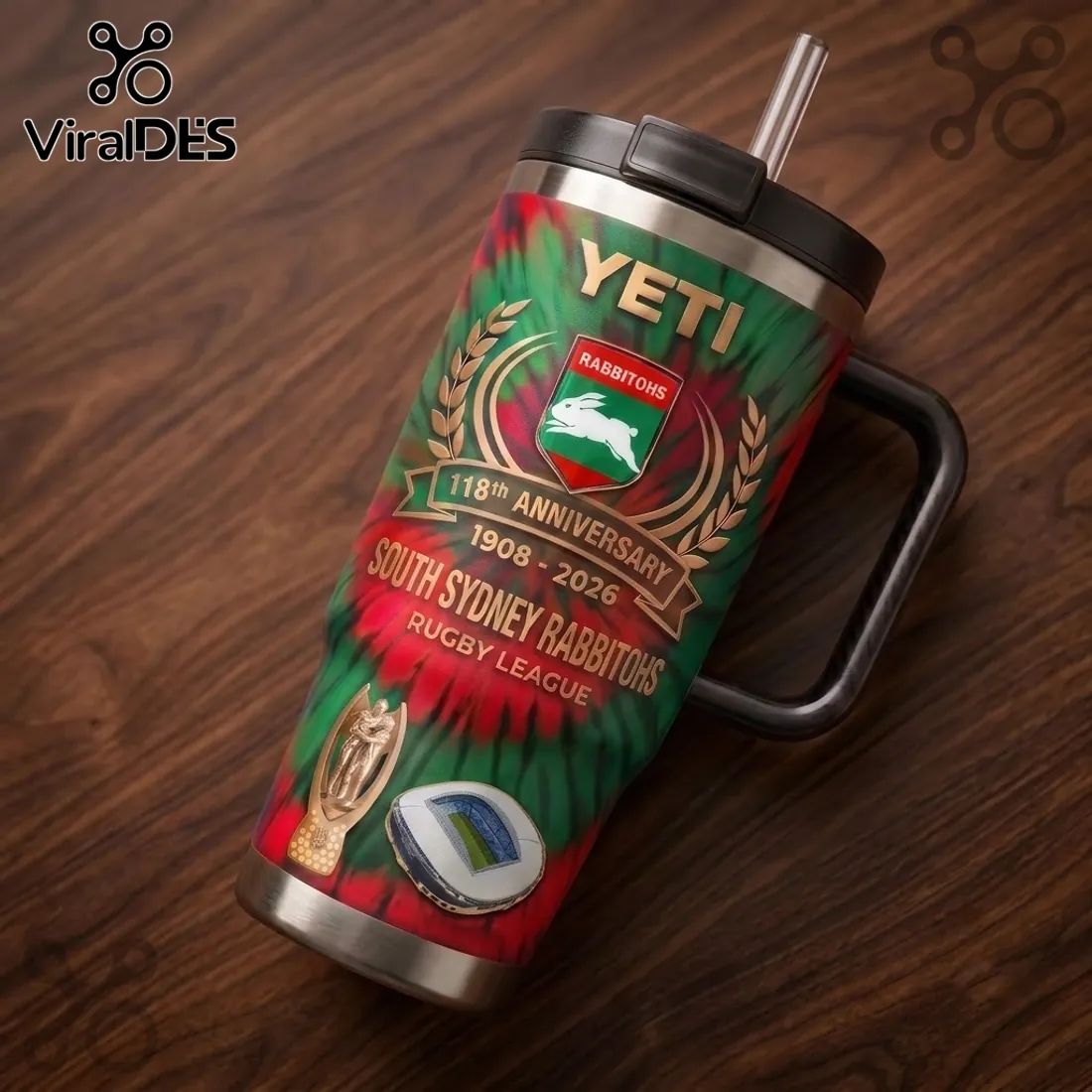 South Sydney Rabbitohs 118th Anniversary 40oz Tumbler
