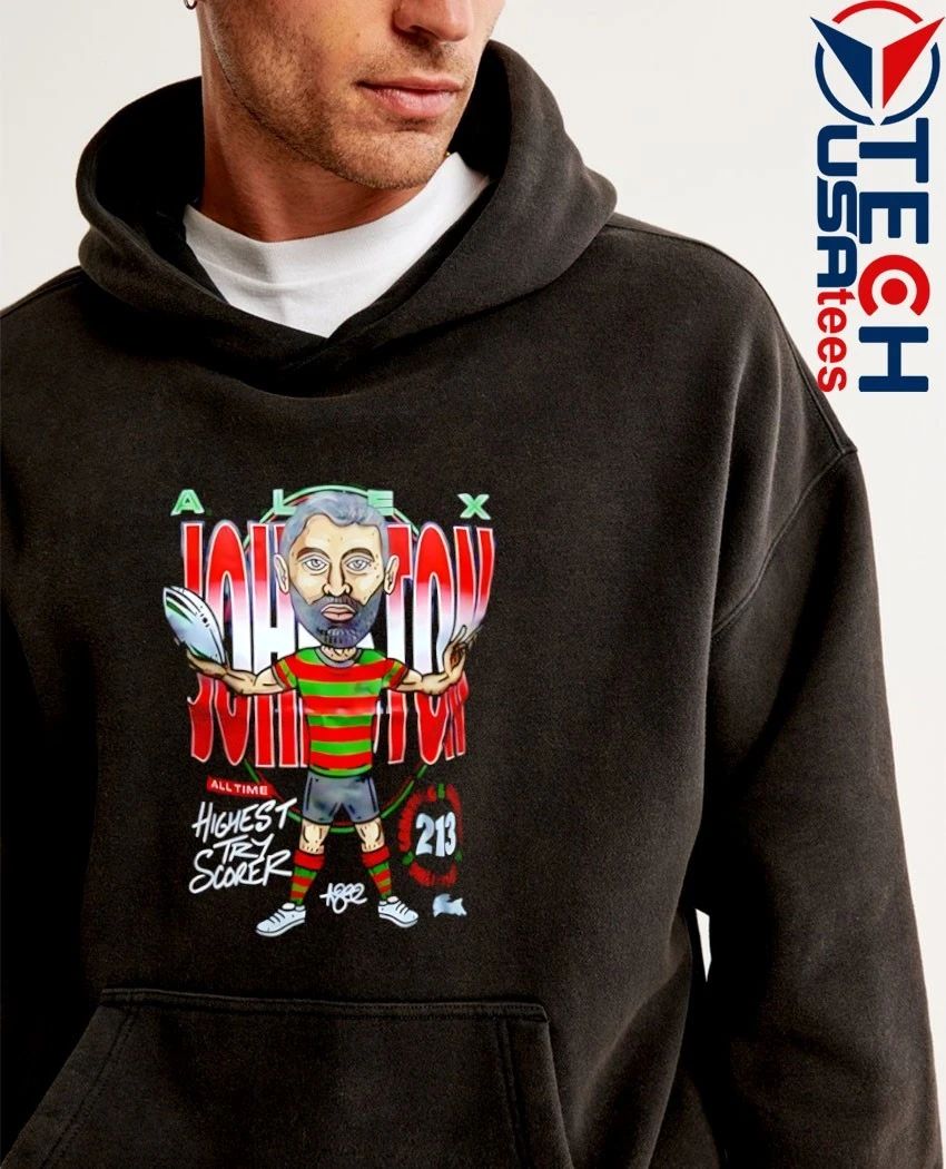 South Sydney Rabbitohs Alex Johnston Record Breaker shirt