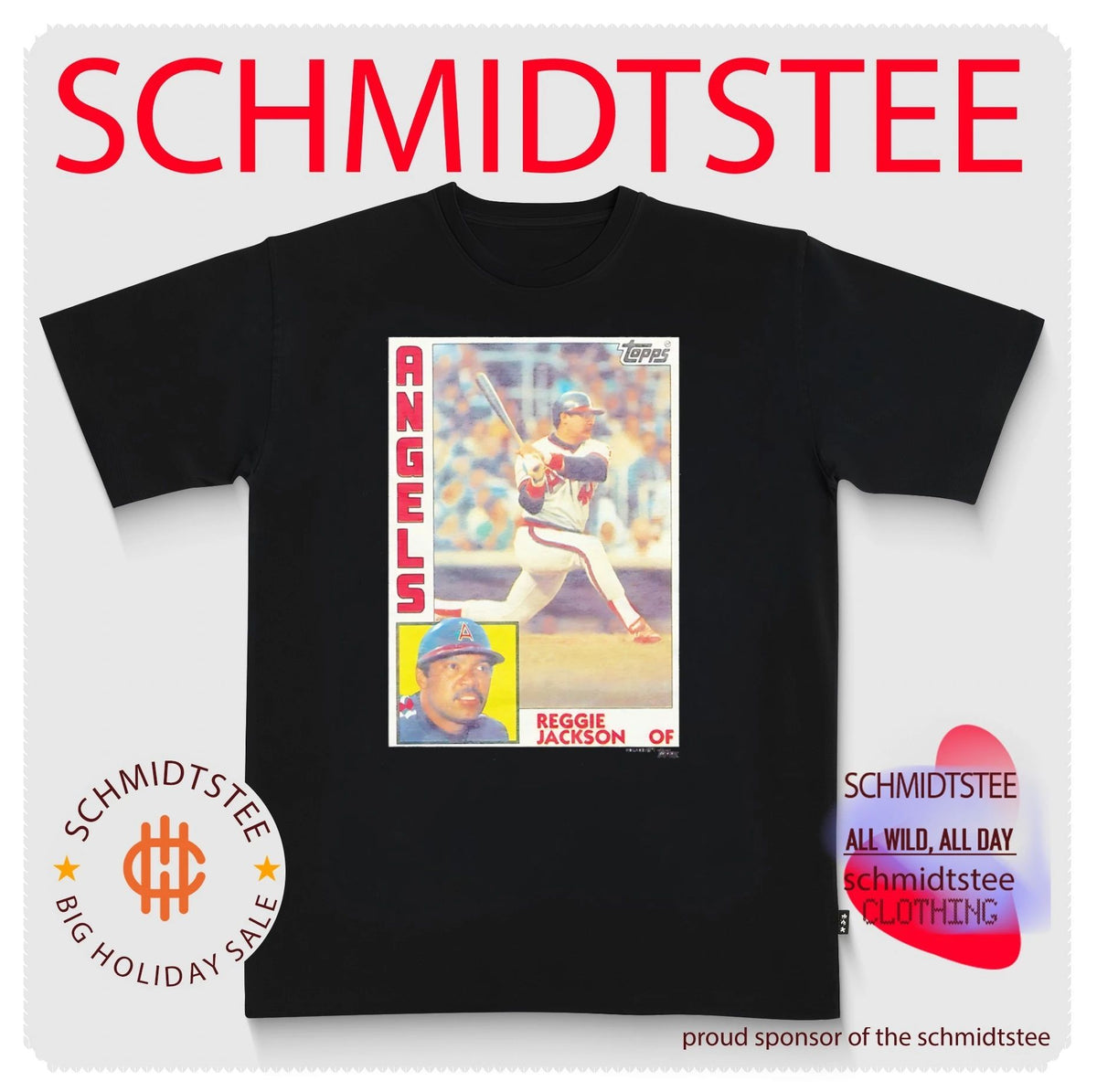 Reggie Jackson Los Angeles Angels 1984 Topps Baseball signature card shirt