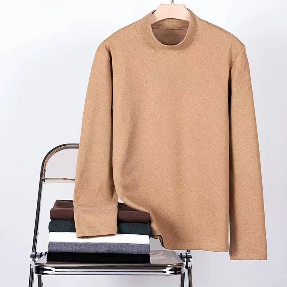 Casual Half Turtleneck Knit Sweater for Men Stylish Pullover Sweatshirt