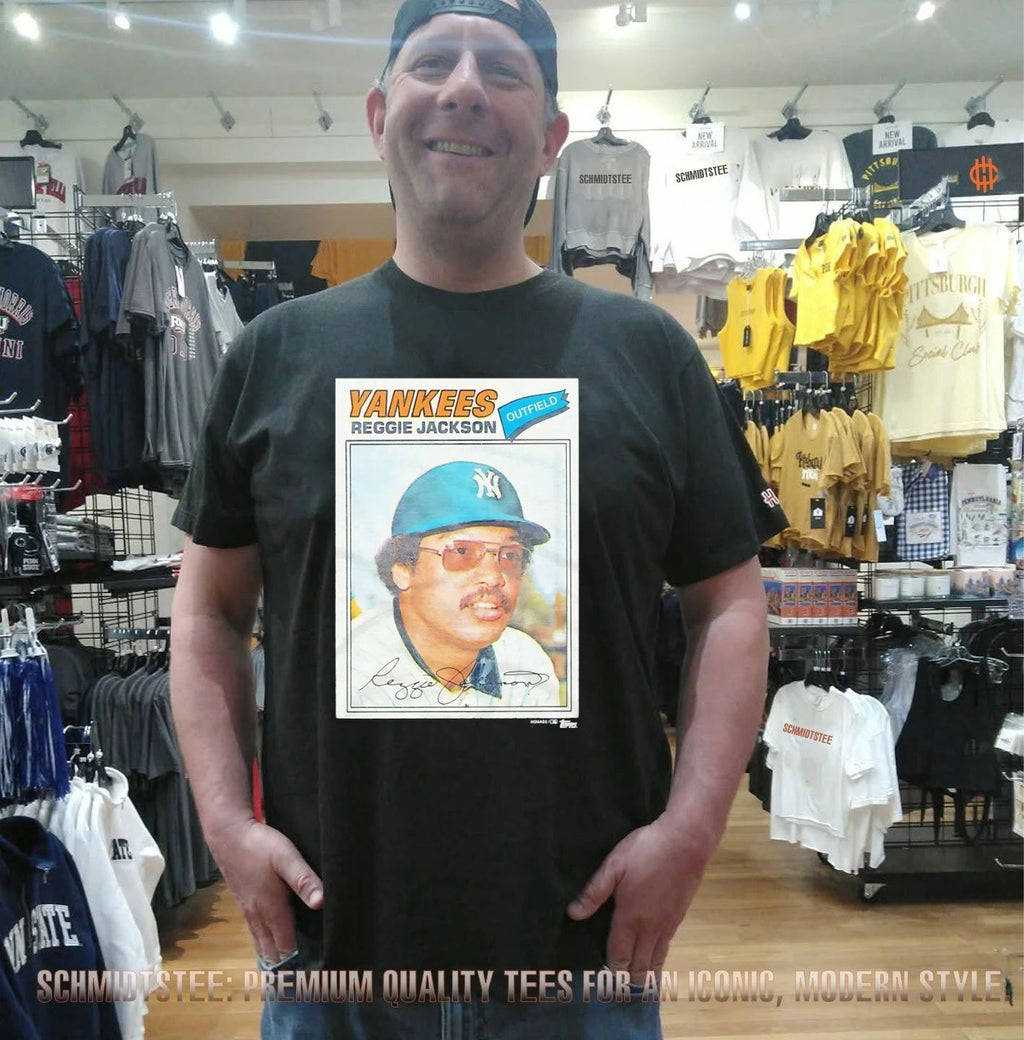 Reggie Jackson New York Yankees 1977 Topps Baseball signature card shirt