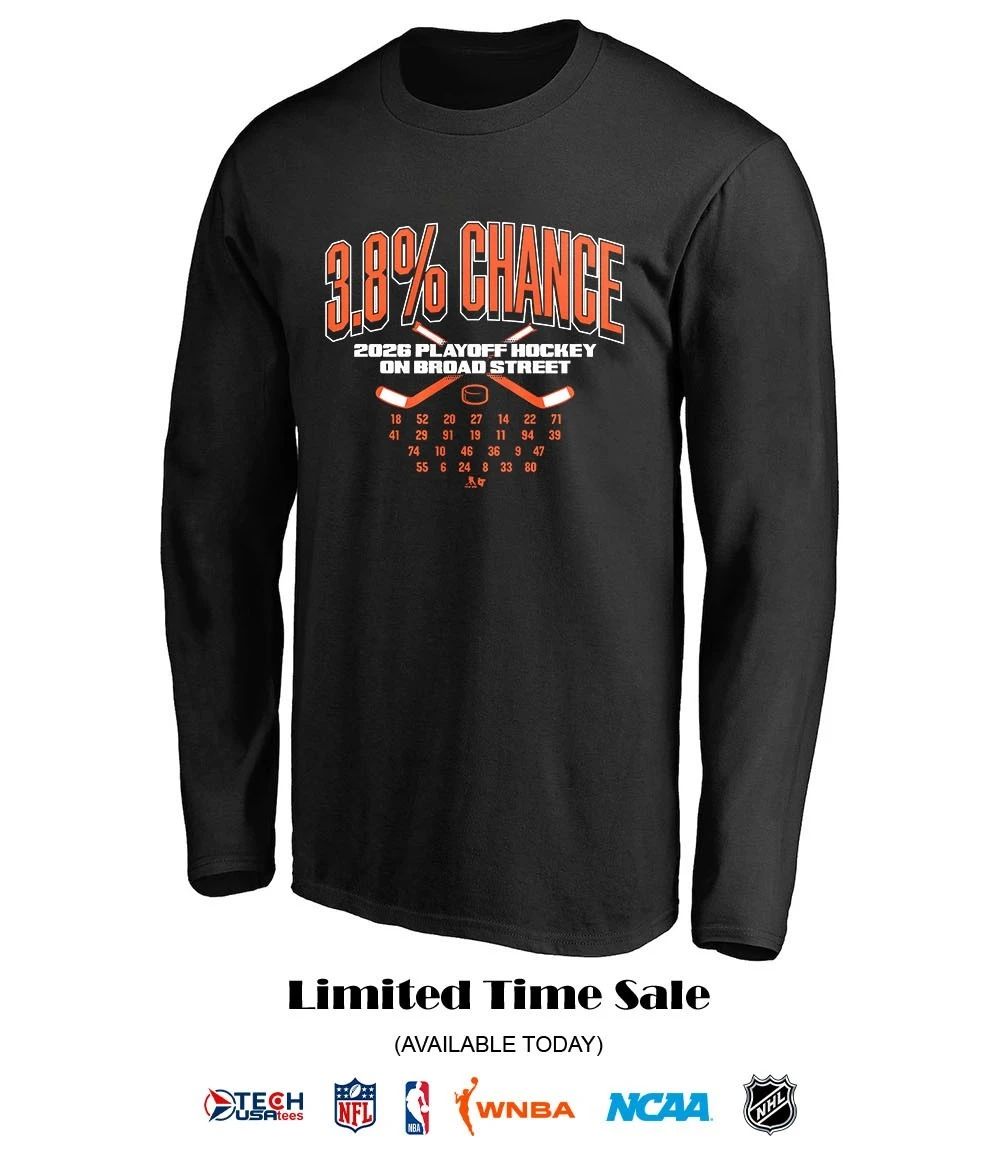 Philadelphia Flyers 3.8 percent chance 2026 Playoff Hockey On Broad Street shirt