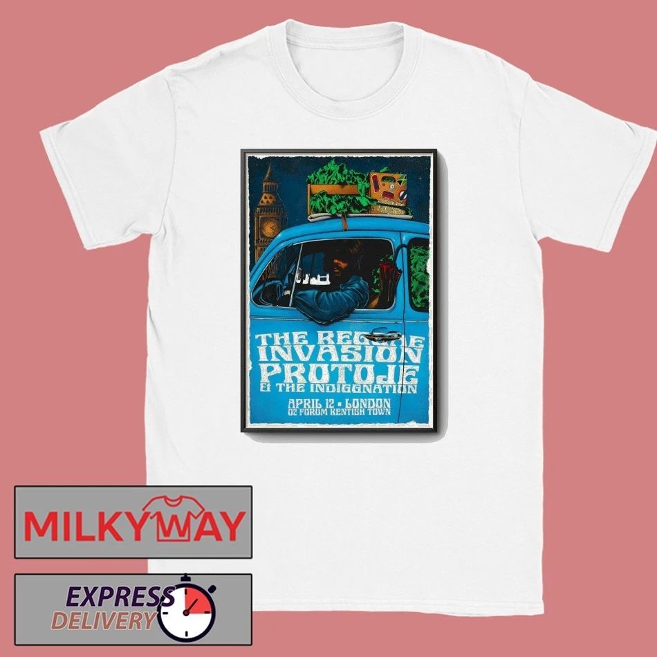 Protoje & The Indiggnation Band April 12 2026 In London Tour Poster shirt