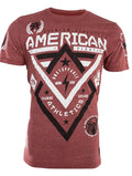 AMERICAN FIGHTER Alaska Red Black Athletic Mens Crewneck T-shirt XL-2XL NWT