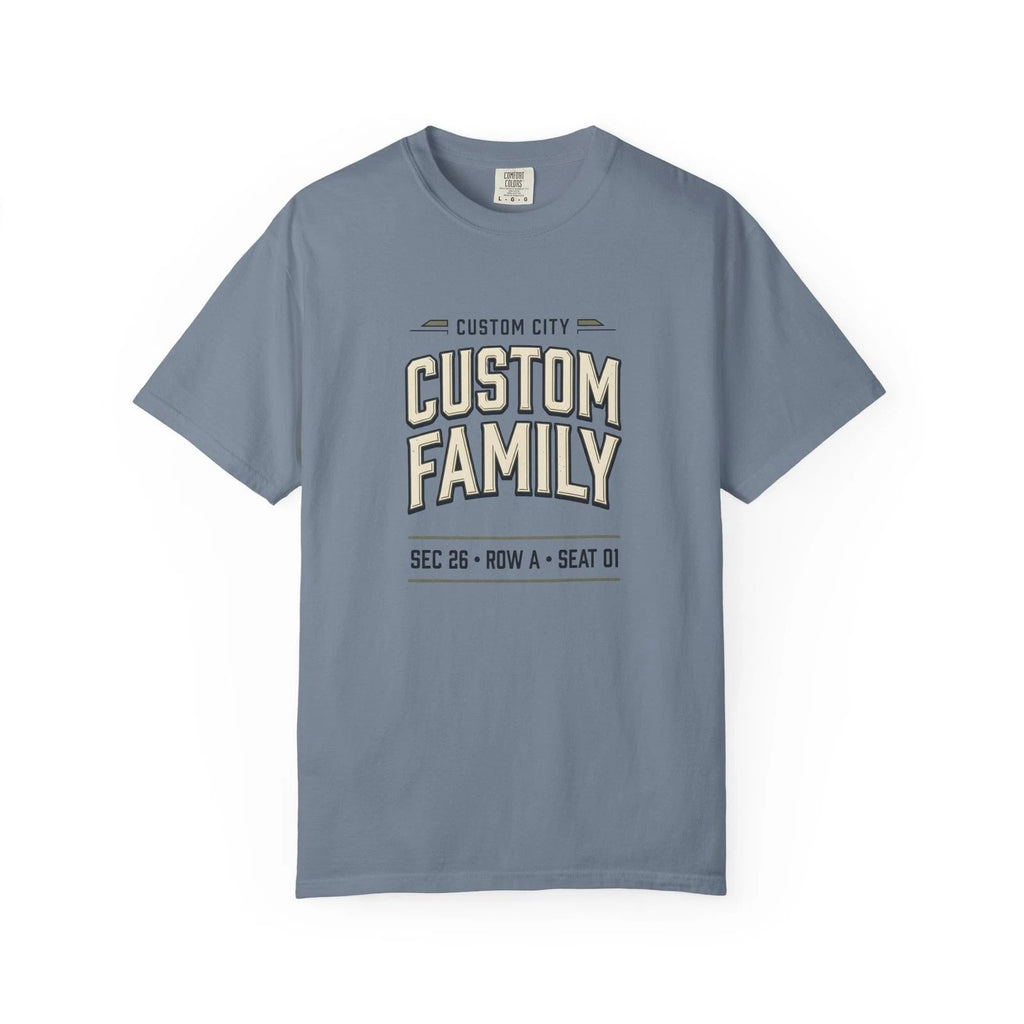 Custom Match Ticket Soccer Shirt | Personalized City Family Football Tee |