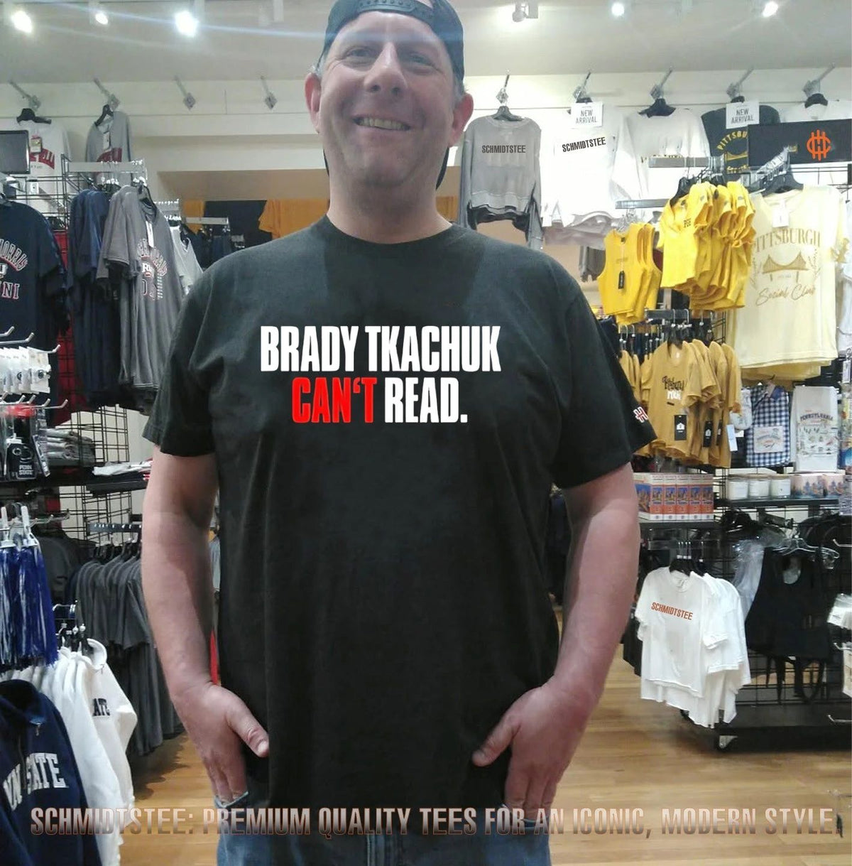 Brady Tkachuk Can’t Read Hockey Shirt