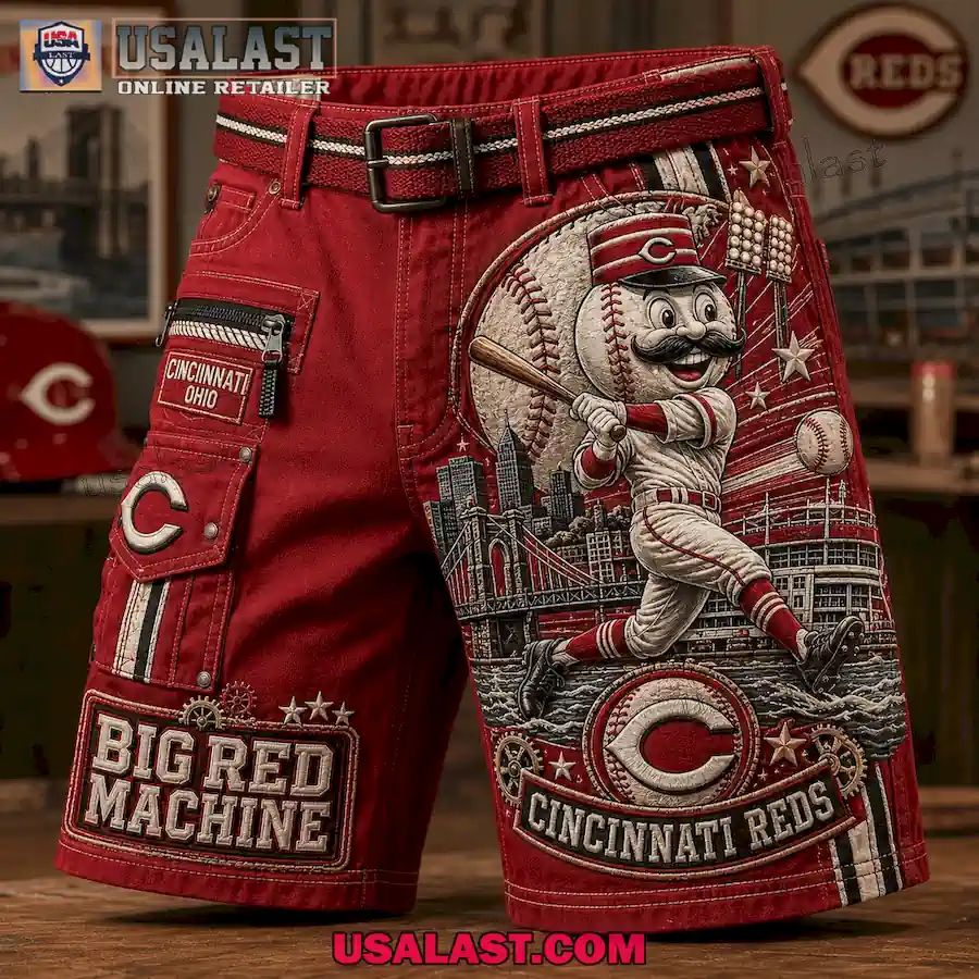 Cincinnati Reds Big Red Machine Men Cargo Short