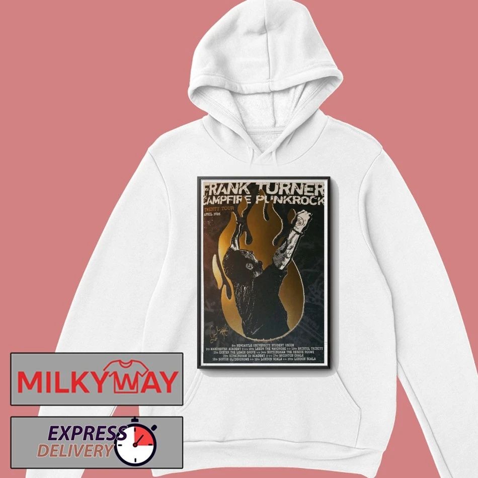 Poster Frank Turner Campfire Punkrock Apr 2026 Twenty Tour LIMITED shirt