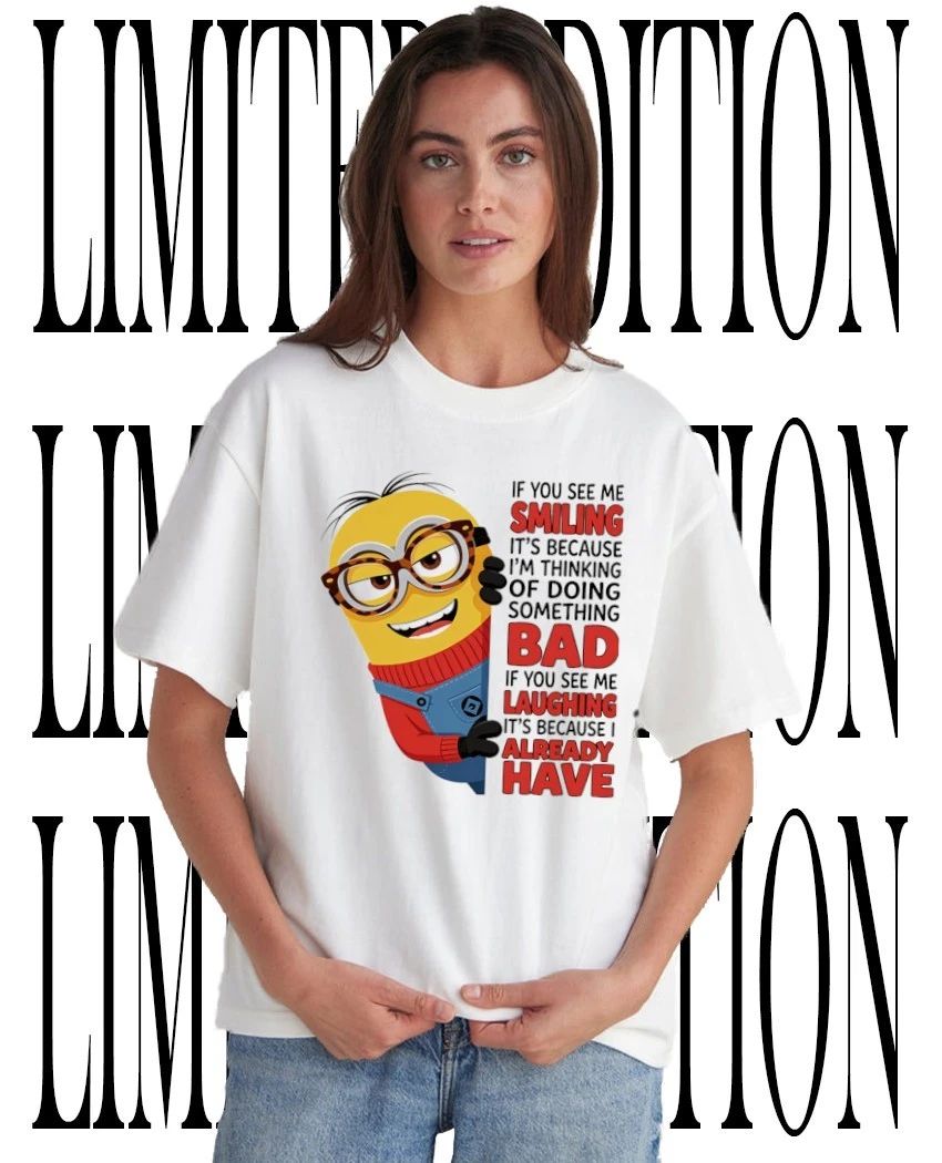Minion Mischief If You See Me Smiling Thinking Of Doing Something Bad Laughing Already Have shirt