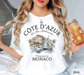 Monaco Côte d'Azur Unisex Shirt Travel Gift Monaco Trip Souvenir Tee
