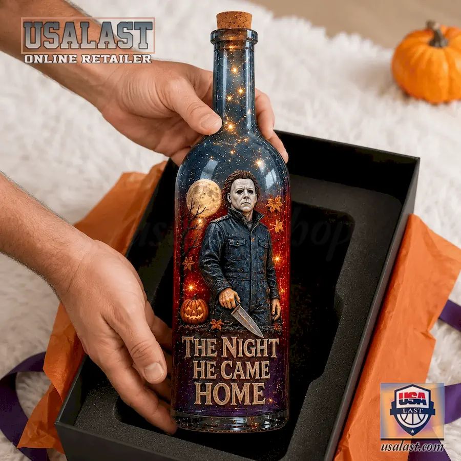 Michael Myers Halloween Decor Bottle Lamp