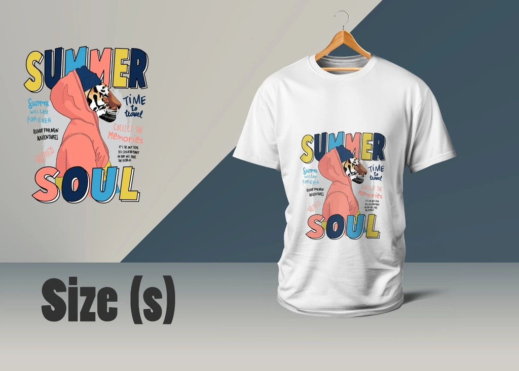Summer Soul Printed T-Shirt – Small Size – Trendy Streetwear Graphic Tee