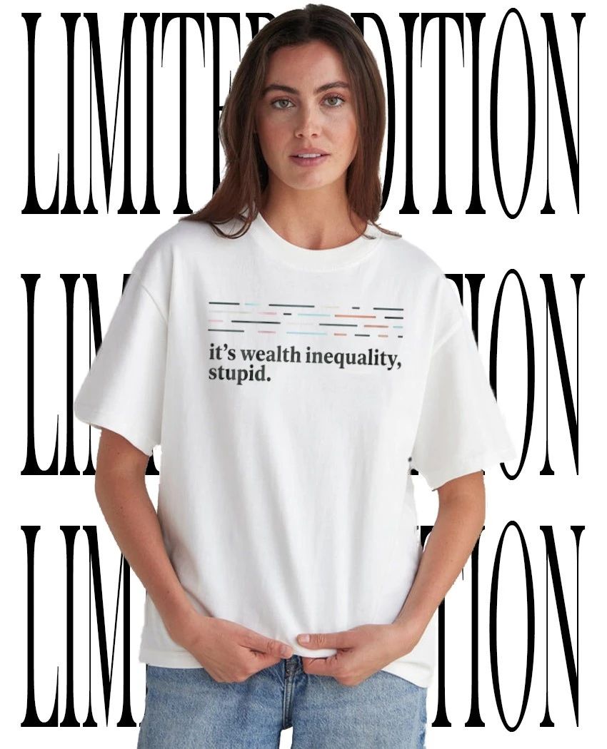It’s Wealth Inequality Stupid Abstract Line Design Economic Commentary shirt