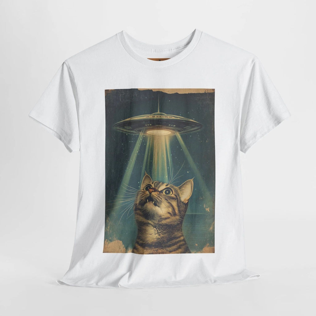 Funny "Cat Believe" UFO T-Shirt – Alien & Cat Abduction Tee, Alien Unisex Tee