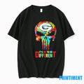 Skull X Green Bay Packers Autism Its Ok To Be Different Tshirts Sweater