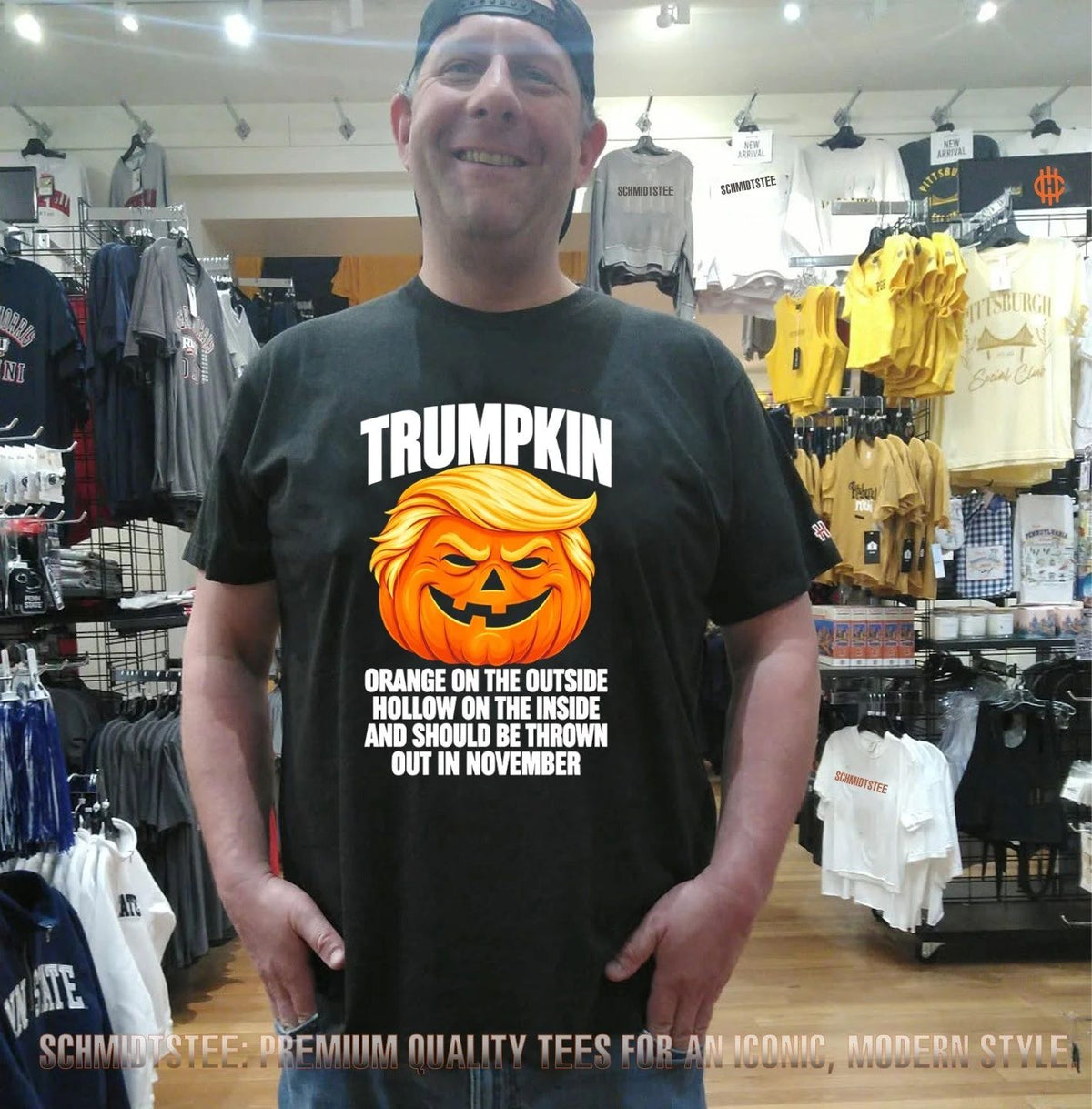 Trumpkin orange on the outside hollow on the inside and shoul be thrown out in November shirt
