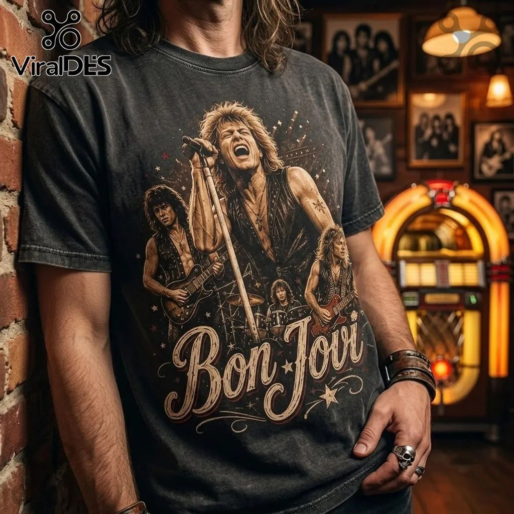 Bon Jovi New Jersey Concert Black Shirt