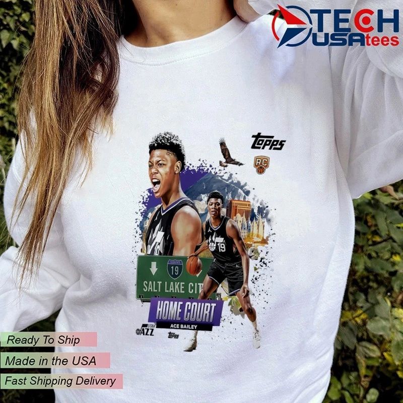 Ace Bailey Utah Jazz Topps Home Court graphic shirt