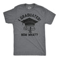 Mens Funny T Shirts I Graduated Now What Sarcastic Graduation Graphic Novelty