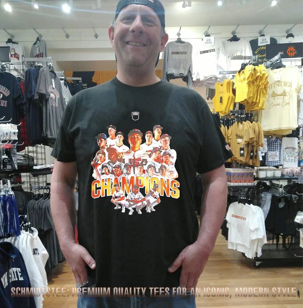 USA Baseball Champions 15U players collage shirt
