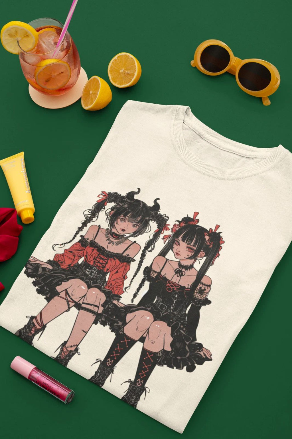 Lolita fashion Harajuku girls tshirt: Japanese street style Kawaii