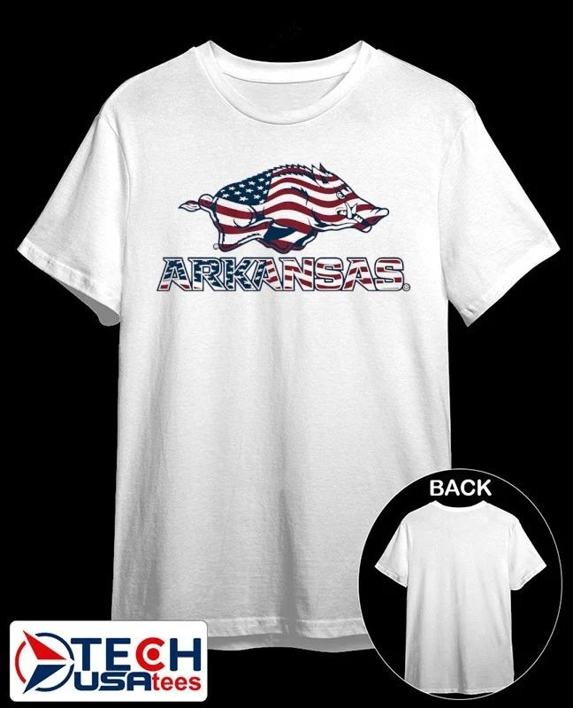 Arkansas Razorbacks Patriotic Marks Primary Logo Stack shirt