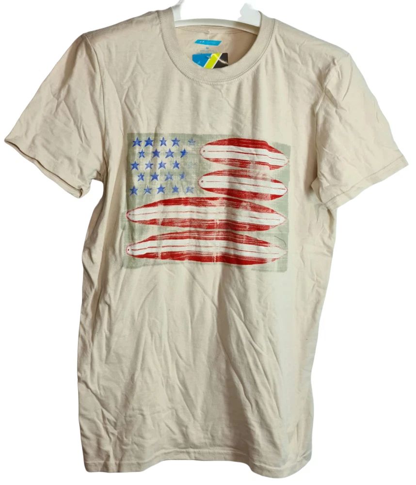 Oxide Men's Surf Graphic Short-Sleeve T-Shirt Cream - SMALL