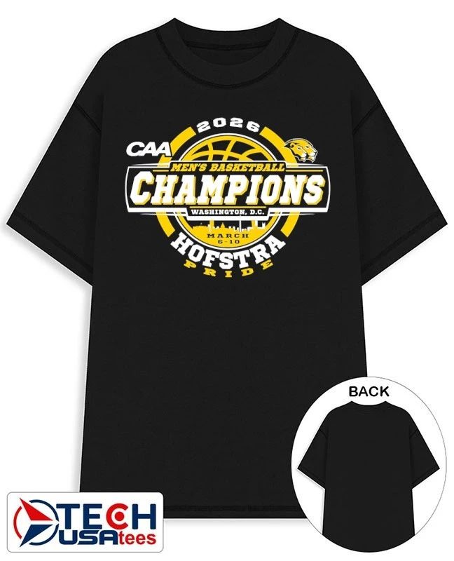 Hofstra Pride 2026 CAA Men’s Basketball Tournament Champions logo shirt