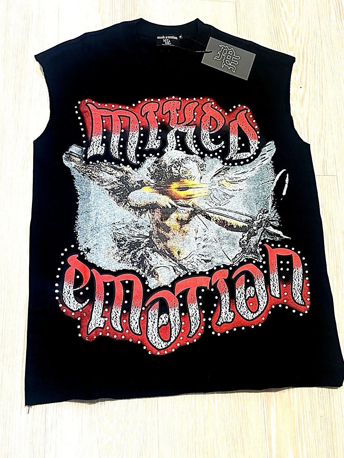 Men’s Vintage Style Graphic Mixed Emotion Black Streetwear M. Medium M