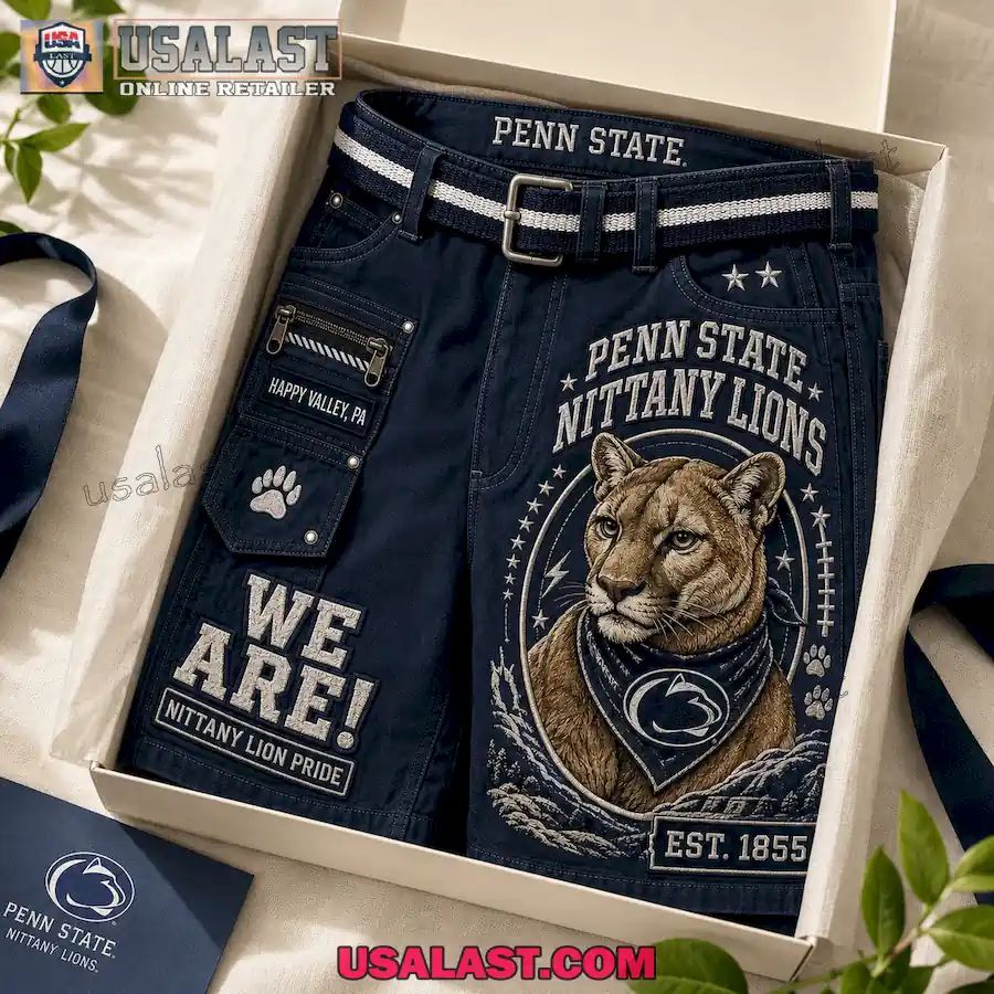 Penn State Nittany Lions Vintage Graphic Men Cargo Short