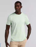 Perry Ellis Men's Cool Interlock Crew Neck Short Sleeve Tee SILT GREEN - LARGE