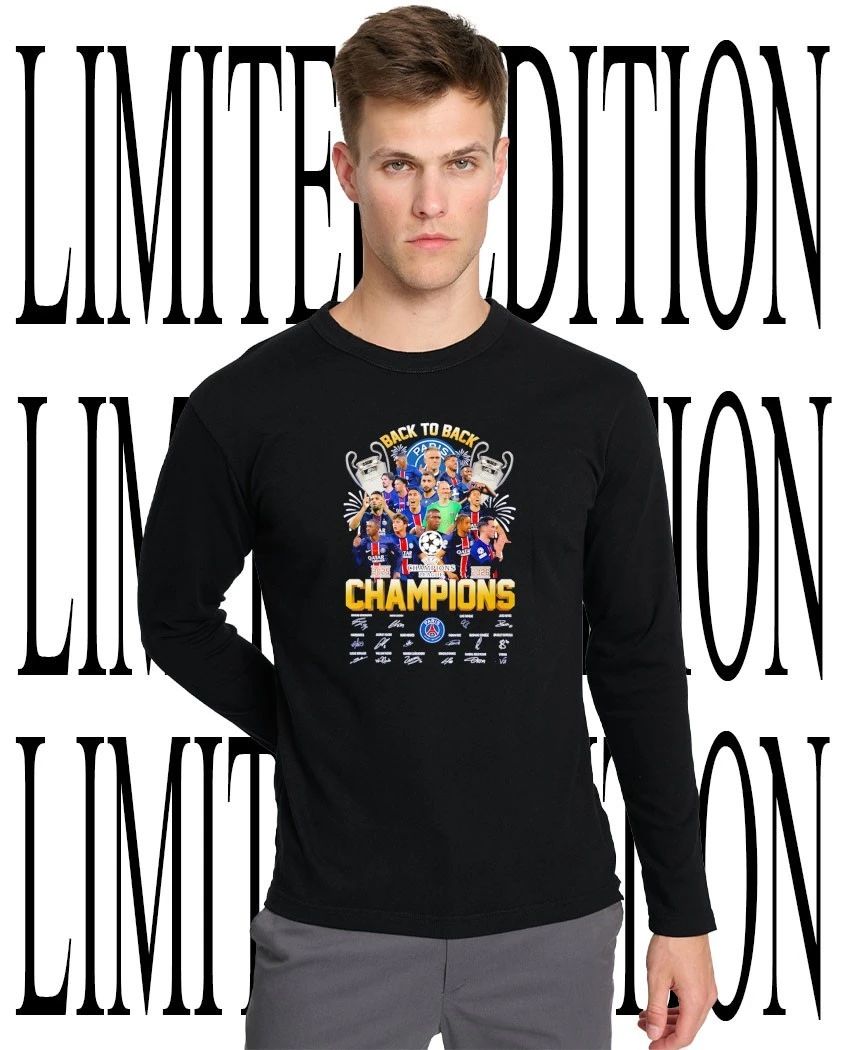 Paris Saint-Germain Back to Back UEFA Champions League 2025-2026 signatures T-Shirt