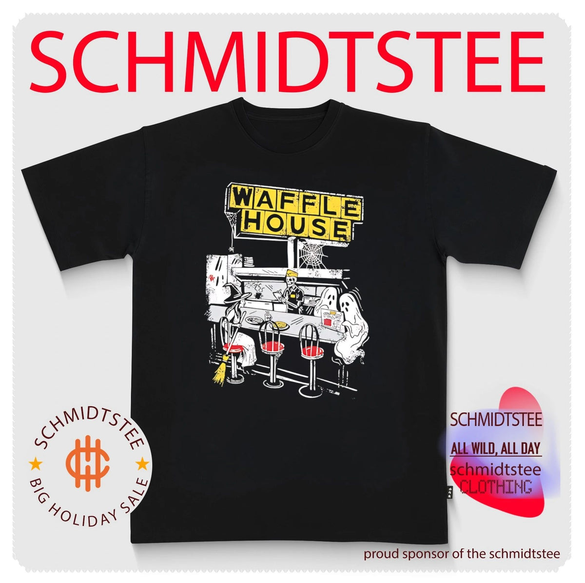 Waffle House Graveyard Shift Adult Halloween shirt