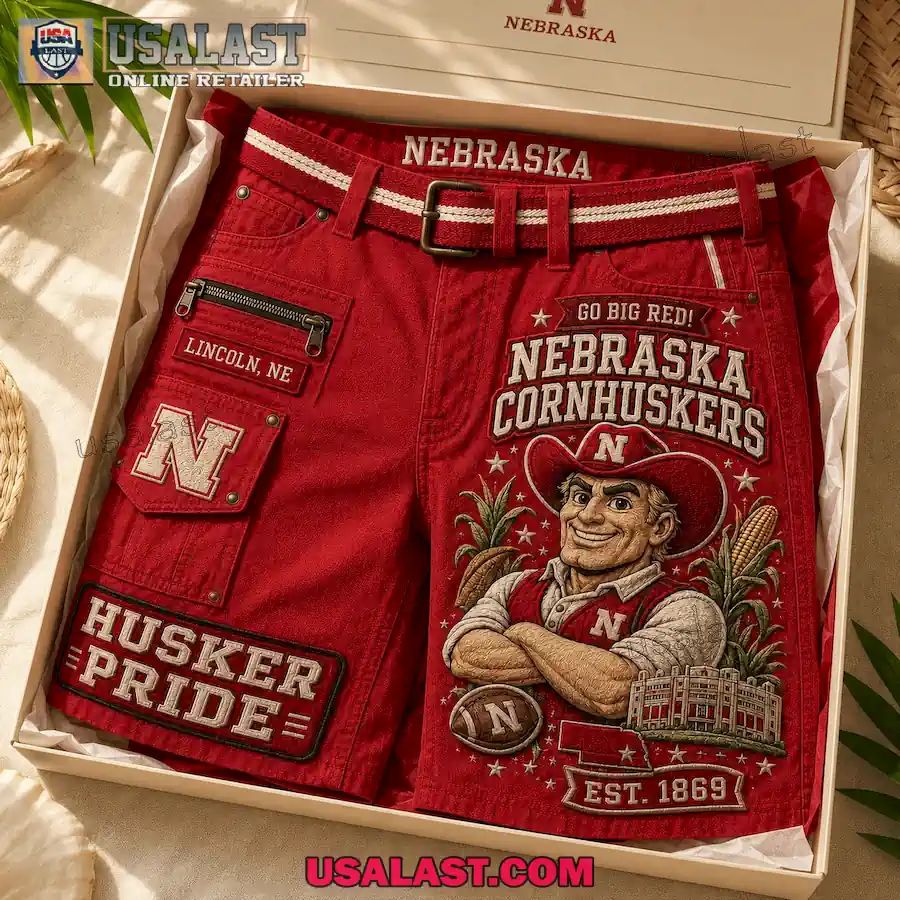 Nebraska Cornhuskers Go Big Red Husker Pride Est 1869 Men Cargo Short